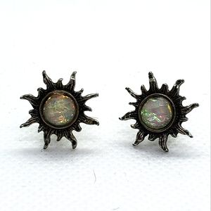 Iridescent Sun Stud Earrings